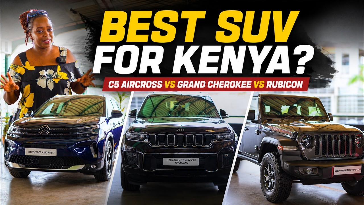 Citroën C5 Aircross vs Jeep Grand Cherokee vs Wrangler Rubicon: Kenya Buying Guide video thumbnail